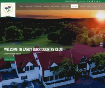 Sandyburr.com(Sandy Burr Country Club is) Screenshot