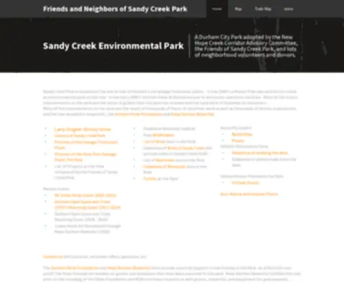 Sandycreekparkdurhamnc.com(Friends and Neighbors of Sandy Creek Park) Screenshot