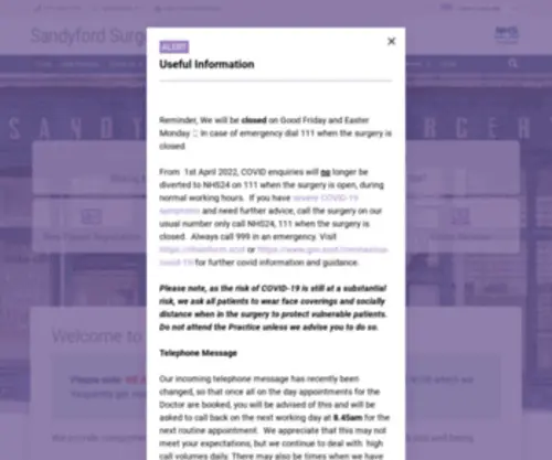 Sandyfordsurgery.com(Sandyford Surgery) Screenshot