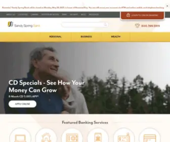 Sandyspringbank.com(Personal & Business Banking) Screenshot