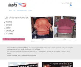 Sandysupholstery.com(Sandy's Upholstery and Flags) Screenshot