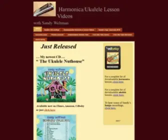 Sandyweltmanmusic.com(Harmonica/Ukulele Lesson Videos with Sandy Weltman) Screenshot