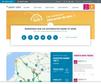 Sanef.fr(Bienvenue sur les autoroutes Sanef et Sapn) Screenshot