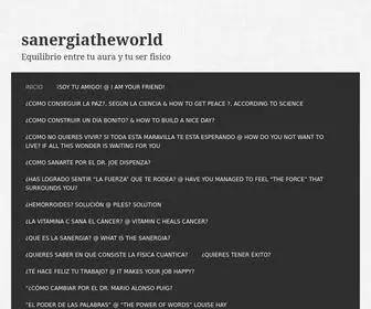 SanergiatheWorld.com(Equilibrio entre tu aura y tu ser fisico) Screenshot