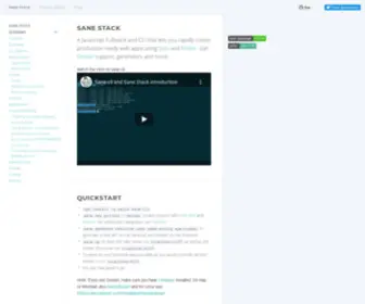 Sanestack.com(The JS Fullstack to get you instantly productive) Screenshot