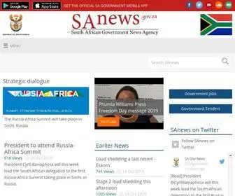 Sanews.gov.za(South African Government News Agency) Screenshot