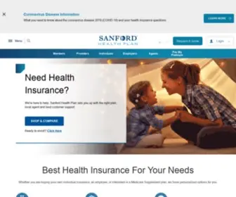 Sanfordhealthplan.org(We're here to help. Sanford Health Plan) Screenshot