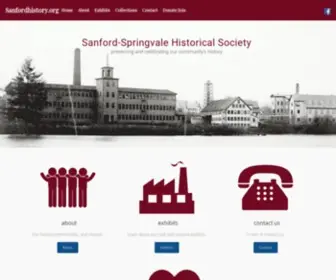 Sanfordhistory.org(Preserving Sanford's Past) Screenshot