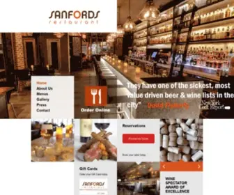 Sanfordsnyc.com(Sanfords Restaurant) Screenshot