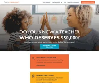 Sanfordteacherawards.com(National University Teacher Award 2021) Screenshot