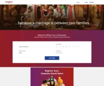 Sangam.com(Find matches within your community. Trusted by over 5 million people) Screenshot
