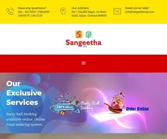 Sangeethaveg.com(Sangeetha Vegetarian Restaurant) Screenshot