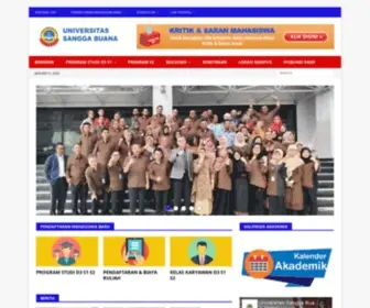 Sanggabuana.ac.id(Universitas Sangga Buana YPKP Bandung) Screenshot
