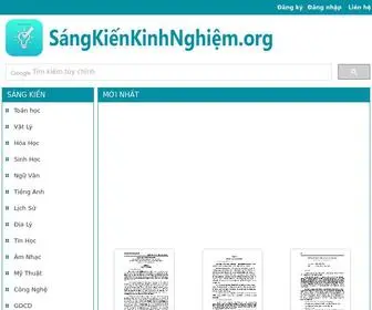 Sangkienkinhnghiem.org(Sáng) Screenshot