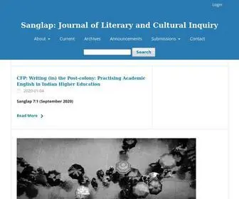 Sanglap-Journal.in(Journal of Literary and Cultural Inquiry) Screenshot