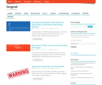 Sangnak.com(The Technology Website) Screenshot