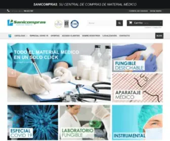 Sanicompras.com(Venta de material médico para centros sanitarios Bilbao) Screenshot