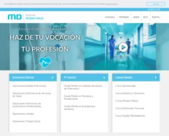 Sanidadysaludmasterd.es(Escuela de Sanidad y Salud MasterD) Screenshot