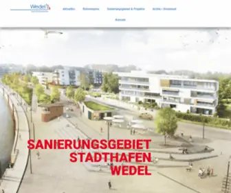Sanierungsgebiet-Stadthafen-Wedel.de(Eine weitere WideVIU Netwerk Website) Screenshot