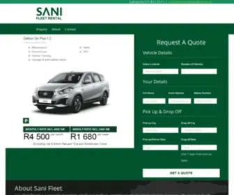 Sanifleet.co.za(SANI Van Rental) Screenshot