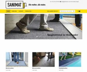 Sanimat.be(Bestel uw matten online in onze mattenshop) Screenshot