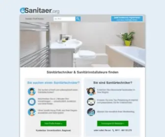 Sanitaer.org(Anlagemechaniker aus der Region finden) Screenshot