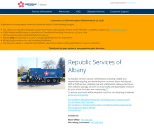 Sanitation.com(See how Republic Services) Screenshot