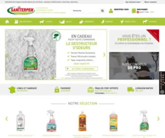 Saniterpen.fr(Découvrez les produits Saniterpen pour l'hygiène de l'habitat animal) Screenshot