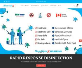 Sanitizex.ca(Electrostatic Vital Oxide Disinfection Services Calgary) Screenshot