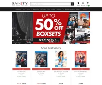 Sanity.com.au(Music, Movies, DVDs, TV, Games, Vinyl Records & More) Screenshot