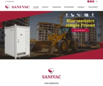 Sanivac.ca(Leader du domaine des services sanitaires) Screenshot