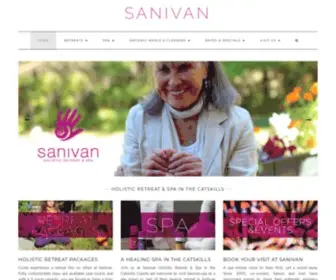 Sanivan.com(Holistic Retreat & Spa in the Catskills) Screenshot