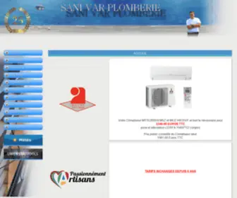 Sanivar.com(PLOMBIER ROQUEBRUNE SUR ARGENS CLIMATISATION CHAUFFAGE SANITAIRE PISCINE DEPANNAGE) Screenshot