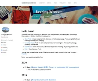 Sanjaymeena.io(Seeking Wisdom) Screenshot