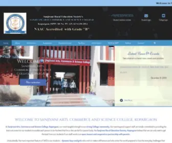 Sanjivaniacs.org.in(Commerce and Science College) Screenshot