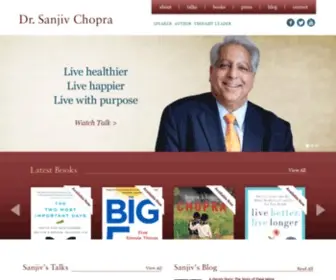 SanjivChopra.com(Dr. Chopra) Screenshot