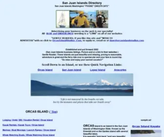 Sanjuanislandsdirectory.com(San Juan Islands Visitor Information and San Juan Islands Business Directory w/links) Screenshot