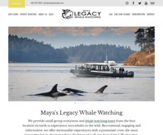 Sanjuanislandwhalewatch.com(Maya's Legacy Whale Watching Friday Harbor) Screenshot