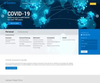 Sanlam.com.na(Sanlam Namibia) Screenshot
