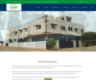 Sanmitcard.com(The SANMIT Card Clothing India Pvt) Screenshot