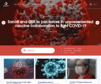 Sanofi.com(Discover Sanofi) Screenshot