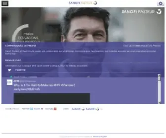 Sanofipasteur.fr(Sanofi Pasteur) Screenshot
