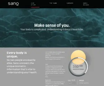 Sanointelligence.com(One Drop Acquires Sano) Screenshot