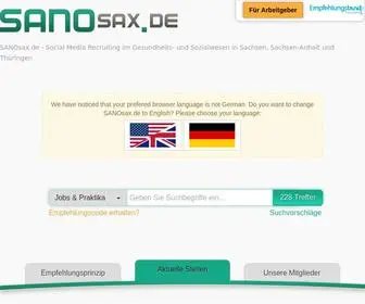 Sanosax.de(Social Recruiting in Dresden) Screenshot