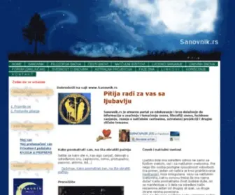 Sanovnik.rs(The Frontpage) Screenshot