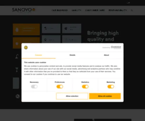 Sanovo.com(Ovodan Egg Powder Solutions) Screenshot