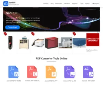 Sanpdf.com(SanPDF is a free solution for all conversions between PDF and other documents 100% Free) Screenshot