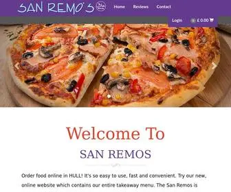 Sanremostakeaway.co.uk(San Remos) Screenshot