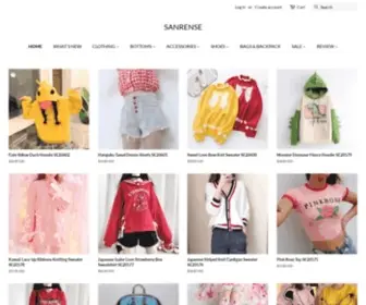 Sanrense.com(Top Cute Kawaii Harajuku Fashion Clothing & Accessories Online Store) Screenshot