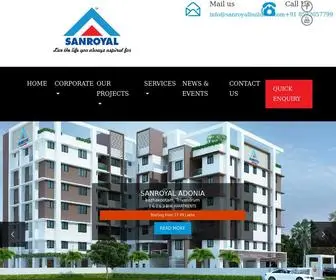 Sanroyalbuilders.com(Builders in Trivandrum Guruvayoor) Screenshot